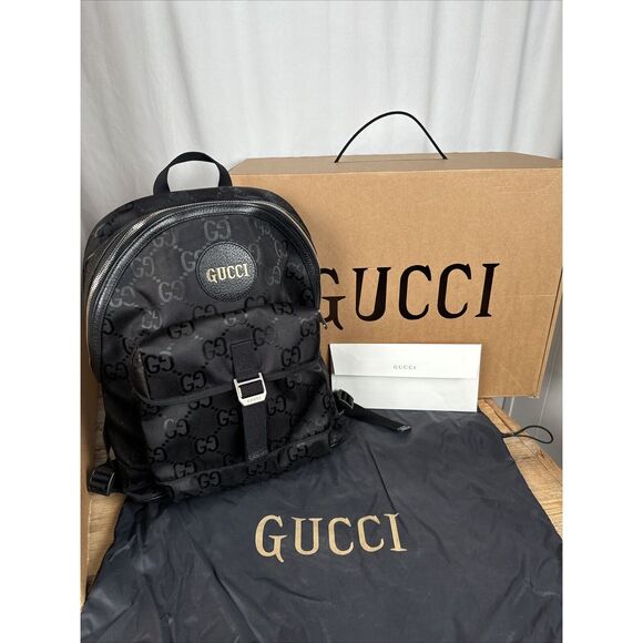 GUCCI Off The Grid GG Nylon Backpack Bag Black 644992 - Picture 2 of 14